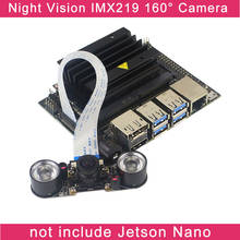 Câmera noturna nvidia jetson nano, 8mp, visão noturna imx 219 160 graus, câmera ip webcam para jetson nano + 2 luzes infravermelhas + 15cm ffc 2024 - compre barato
