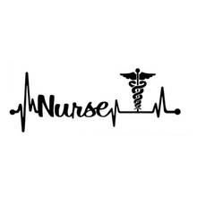 Car Stickers Decor Motorcycle Decals Nurse Heartbeat Lifeline Caduceus Decorative Accessories Creative Waterproof PVC,16cm*6cm 2024 - buy cheap