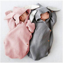 Mantas de algodón suave para bebé, saco de dormir de punto, sobre para recién nacidos, cochecito, cuna, ropa de cama de invierno 2024 - compra barato