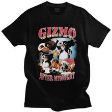 Camiseta masculina gremlin 84, camiseta de algodão vintage para homens, gizmo, mogwai, monster retro, de manga curta, 80s, filme 2024 - compre barato