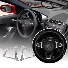 Capa para acabamento do volante em forma de diamante, decoração automotiva para mercedes benz a/b/c/e/gla/cla/glc/glk/gle 2024 - compre barato