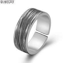 Anillo de plata 100% 999 hecho a mano, anillo de plata pura auténtica Vintage, anillo de plata tailandesa ajustable 2024 - compra barato