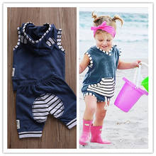 0-3Y Cute Summer Baby Boys Hooded Tops+Striped Shorts Infant Clothes Newborn Outfit Boy 2Pcs/Set Baby Clothing Baby's Sets 2024 - buy cheap