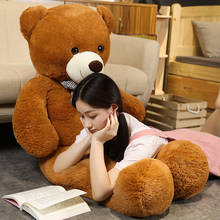 Urso de pelúcia tamanho gigante 160cm, brinquedo de pelúcia tingido para meninas 2024 - compre barato