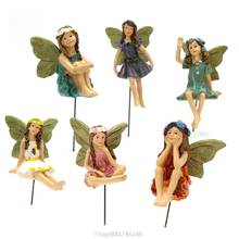 Jardim de fadas-6 pçs miniaturas fadas estatuetas acessórios para exterior ou casa decoração fontes de jardim de fadas s23 20 dropship 2024 - compre barato