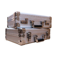Caja de Herramientas de aleación de aluminio, maletín grande de plata con contraseña, certificado, almacenamiento, caja de instrumentos, depósito seguro 2024 - compra barato