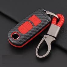 Carbon Fiber ABS Car Remote Key Case Cover For Mazda 2 3 6 Axela Atenza CX-5 CX5 CX-7 CX-9 2015 2016 2017 Smart 2/3 Buttons 2024 - buy cheap