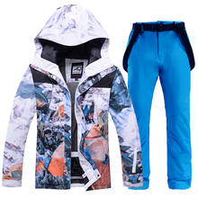 New Ski Suit for Men Windproof Waterproof Breathable Thick Warm Skiing Snowboard Jackets Pants Winter Ski Jacket Mens Ski Set 2024 - buy cheap