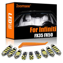 Zoomsee 14 шт. внутренний светодиодный для Infiniti FX35 FX50 2009-2012 Canbus автомобиль лампы в маскирующем колпаке для внутренних помещений чтение карт крыши светильник авто лампы комплект 2024 - купить недорого