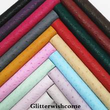 Glitterwishcome 21X29CM A4 Size Vinyl For Bows Embossed Ostrich Leather Fabirc Faux Leather Sheets for Bows, GM3045A 2024 - buy cheap