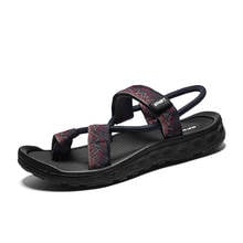 Летние мужские сандалии-гладиаторы; Повседневная обувь в римском стиле; дышащие мягкие мужские тапочки; легкие сандалии на плоской подошве; размеры 39-45 # 2024 - купить недорого