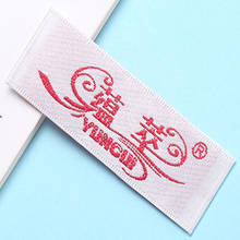 Customized Wedding Handmade Garment Tag For Needlework Woven Label For Clothing Metal Logo Sewing Accessories Fabric Tags 2024 - buy cheap