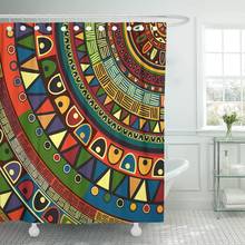 African Colored Tribal Abstract Pattern Mexico Culture Aztec Festive Shower Curtain Waterproof Polyester Fabric 72 x 72 Inches 2024 - buy cheap