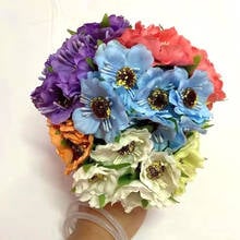 72pcs Silk Stamen Artificial Flower Bouquet Wedding Party Decoration DIY Handmade Wreath Gift Scrapbooking Craft Fake Flowers 2024 - buy cheap