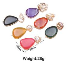 Natural Stone Connector Irregular Exquisite Shell Agates For Jewelry Making DIY Necklace Bracelet Accessory 2024 - buy cheap