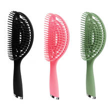 Escova de cabelo em forma de pente grande curvo, massagem suave couro cabeludo, plástico, pente escova de cabelo, salão de beleza, ferramenta de cuidados 2024 - compre barato