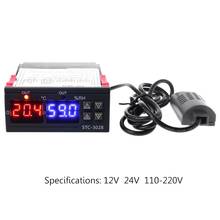 Controlador Digital de temperatura y humedad, termostato y Humidistat con doble pantalla AC 110V 220V DC 12V 24V 10A 2024 - compra barato