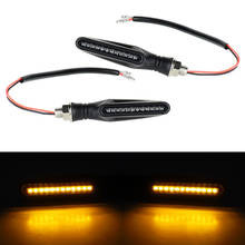 2/4PCS LED Motorcycle Turn Signals Light 12V Tail Flasher Flowing Water Blinker Bendable Motorcycle Flashing Lights Lens 2024 - buy cheap