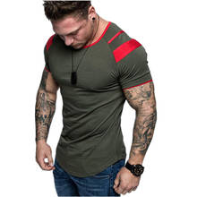 Summer Men's Short-sleeved T-shirt Round Collar T Shirt Shoulder Casual Men's T-shirts Men Clothing Top 2024 - buy cheap