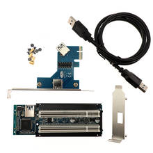 Adaptador pci-express x1 PCIe a 2 PCI, enrutador con ranura Dual PCI, tarjeta elevadora usb3.0, soporte de perfil bajo 2024 - compra barato