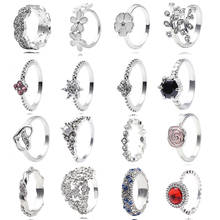 Новинка 2020, модные кольца BAOPON в форме сердца с кристаллами, женские фирменные обручальные кольца с цирконием для женщин, Гламурные ювелирные изделия, подарки 2024 - купить недорого