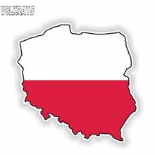 Volkrays Personality Car Sticker Poland Map Flag Accessories Waterproof Cover Scratches Sunscreen Vinyl Decal,11cm*12cm 2024 - buy cheap