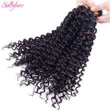 Sallyhair Synthetic Braids Water Wave Ombre Color Braiding Hair Extension High Temperature Crochet Braids Hair Black Brown 2024 - buy cheap