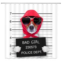 Funny Dog Shower Curtain Animal Corgi Shot of Hippie Wanted Bad Girl Gangster Prison Humor Fabric Bathroom Decor 2024 - buy cheap