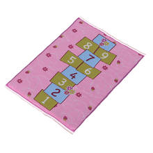 1/12 Dolls House Miniature Rug Hopscotch Carpet Floor Covering Area Rug Pink 2024 - buy cheap