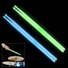 Noctilucent Nylon 5A Drum Stick Glow in The Dark Stage Performance Luminous Drumsticks 2 Colors Optional 2024 - buy cheap