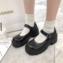 Lolita Shoes Mary Janes Women's Platform Cosplay Footwear Casual Sister Girls Heels Waterproof Buckle College Student Costume 2024 - buy cheap