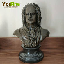 Bronze Bach Bust Sculpture Musician Bach Bronze Sculpture Portrait Bust Statue Bronze Art Sebastian Bach Crafts For Home Decor 2024 - buy cheap