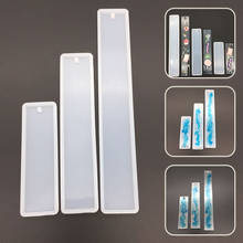Marcapáginas de silicona UV rectangular, molde de Resina epoxi para joyería, DIY, artesanal, 3 tamaños 2024 - compra barato