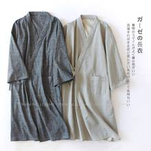 Bata de baño tradicional japonesa para hombre, ropa de dormir Yukata, pijamas chinos Hanfu, bata de algodón, Aodai, abrigo Haori, cárdigan 2024 - compra barato