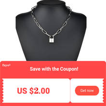 Simple Padlock Pendant Necklace Hip Hop Lock Necklaces for Women Chunky Necklace Chain on the Neck Jewelry 2024 - buy cheap