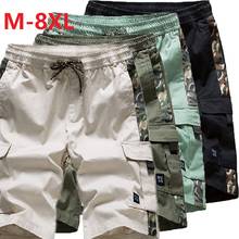 Plus Size Summer Cargo Shorts Men Cotton Casual Shorts Male Loose Short Cargo Pants Beach shorts big size Brand clothing 7XL 8XL 2024 - buy cheap