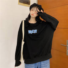 QRWR 2020 Sweatshirt Women Spring Autumn Casual Japanese Cartoon Print Sweatshirt Korean Loose O Neck Kawaii Women Sweatshir 2024 - buy cheap