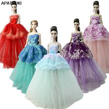 5pcs/lot Fashion Doll Clothes For Barbie Doll Outfits Evening Dresses Clothes For Barbie Doll Gown 1/6 Dolls Accessories Toy 2024 - buy cheap
