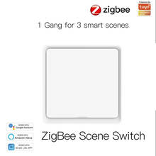 Tuya ZigBee 3 Gang Wireless 12 Scene Switch Push Button Controller Battery Powered Automation Scenario For Tuya Devices Modules 2024 - buy cheap