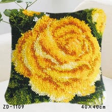 Kit de tapetes com travesseiro, travesseiro de bordado, flor, tricô, série la casa de papel, almofadas de lance 2024 - compre barato