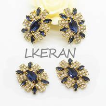 Lkeran botões de decoração novos da moda em strass cristais, botões poros diy de decoração e costura para roupas, 20x25mm, 2 peças 2024 - compre barato