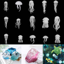 1pcs 3D Mini Jellyfish Epoxy Resin Molds Epoxy Filling Material UV Resin Transparent Silicone Mould For DIY Jewelry Making Tool 2024 - buy cheap