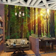 Milofi custom 3D printing wallpaper mural virgin forest background wall mural 2024 - buy cheap