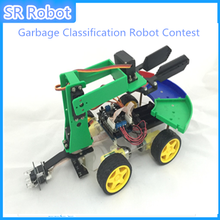 Robot de clasificación de basura para la Ciencia y la tecnología, Robot inteligente de clasificación de basura, competición, juguete artesanal RC 2024 - compra barato