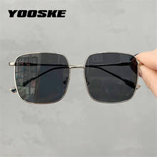 YOOSKE Retro Oversized  Sunglasses Men Women Luxury Metal  Square Sun Glasses Vintage Female Black Pink Eyeglasses Shades UV400 2024 - buy cheap