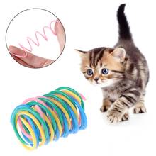 5 шт. игрушки для кошек цветные весенние пластиковые подпрыгивающие животные котенок случайный цвет интерактивный 2024 - купить недорого