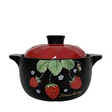 Ceramic Casserole Cooking Cookware Household Strawberry Soup Pot Dry Resistant Casserole Ceramic Dish Pot 2024 - buy cheap