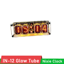 IN-12 Glow Tube Clock 4-bit Integrated IN12 Glow Tube time Clock Seven-color RGB LED DS3231 Nixie Clock IN-12B 2024 - buy cheap