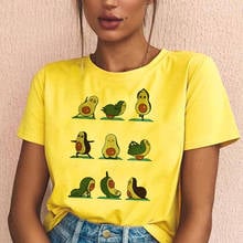 Avocado Harajuku Kawaii Cartoon Harajuku T Shirt Women Female T-Shirt Tops Tee Ullzang 90s Graphic Fashion Tshirt Kpop Style 2024 - buy cheap