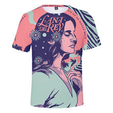 3D Lana Del Rey Printed T-shirt Men/Women Fashion Casual Harajuku T Shirts 3D Print Lana Del Rey Short Tops 2024 - купить недорого
